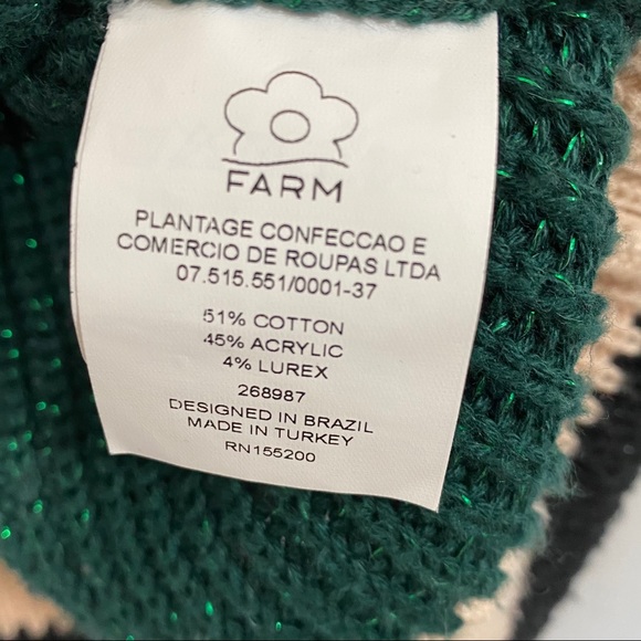 Anthro Farm Rio Boldly Stripe Knit Sweater Dress - Picture 12 of 13